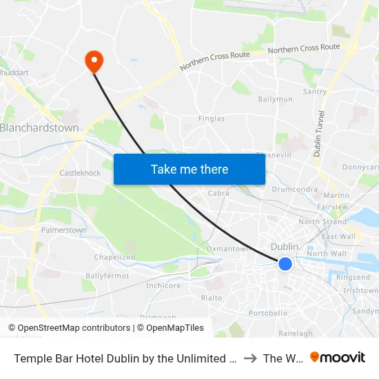 Temple Bar Hotel Dublin by the Unlimited Collection to The Ward map