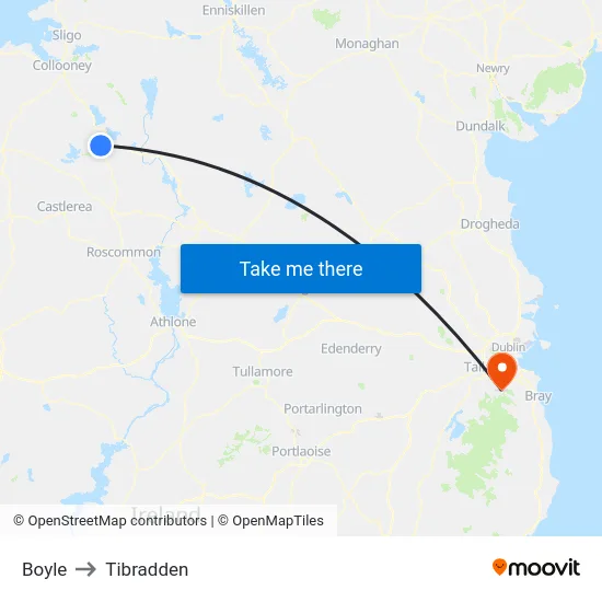 Boyle to Tibradden map