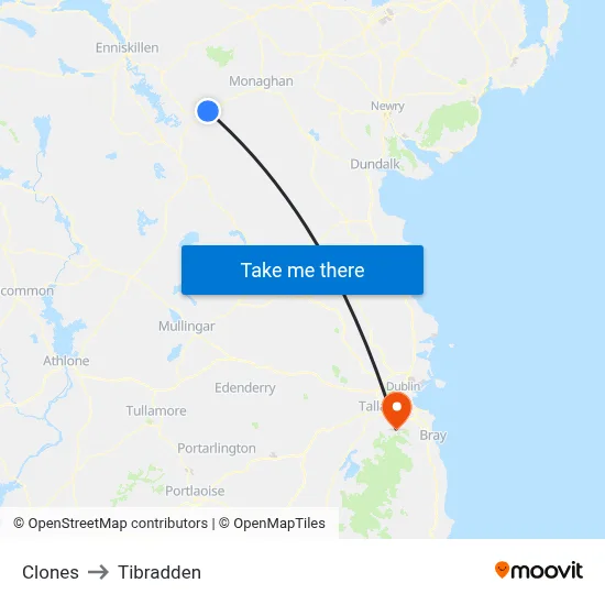 Clones to Tibradden map