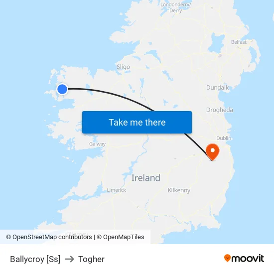 Ballycroy [Ss] to Togher map