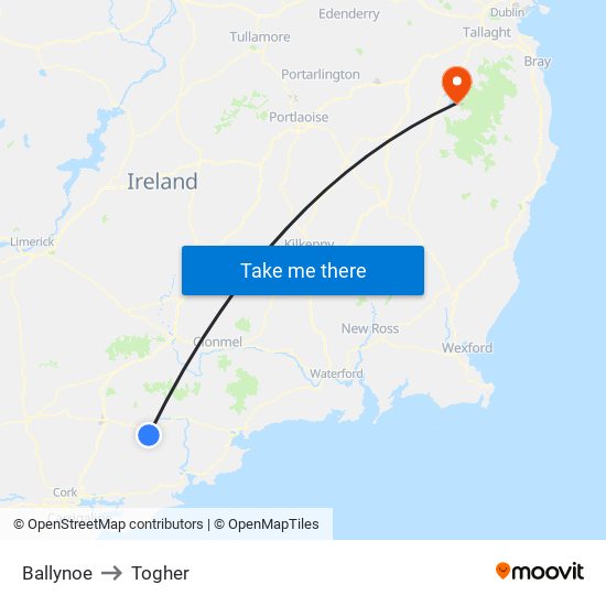 Ballynoe to Togher map