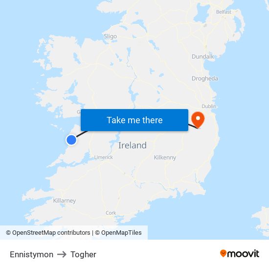 Ennistymon to Togher map