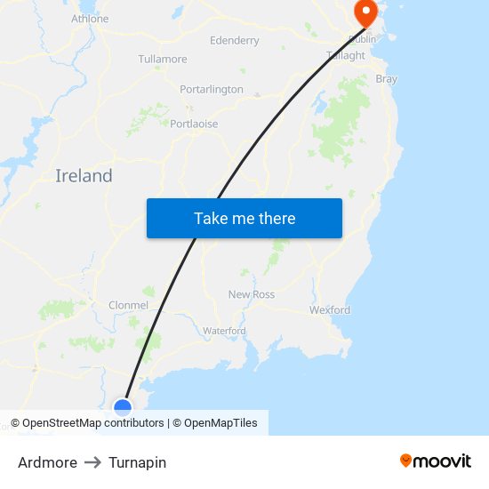 Ardmore to Turnapin map