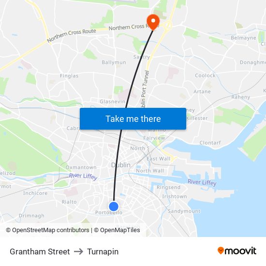 Grantham Street to Turnapin map