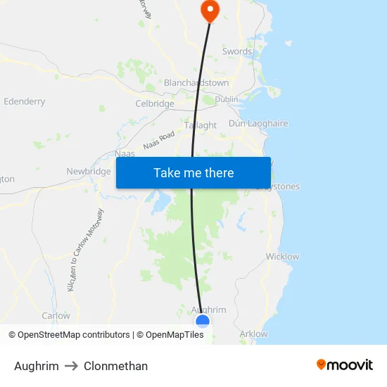 Aughrim to Clonmethan map