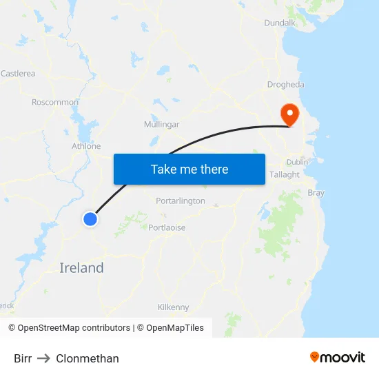 Birr to Clonmethan map