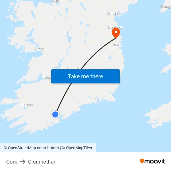 Cork to Clonmethan map