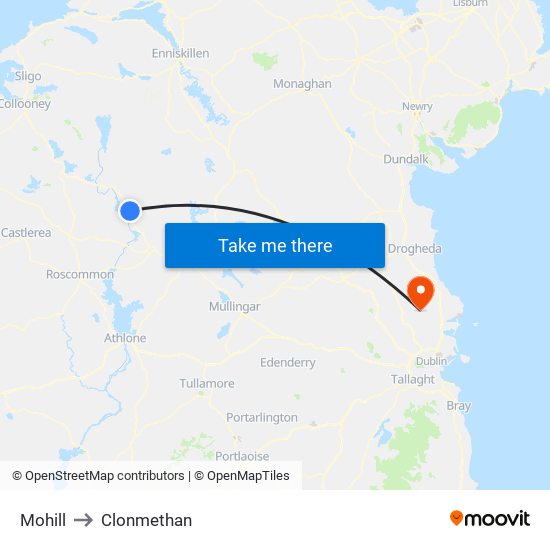 Mohill to Clonmethan map