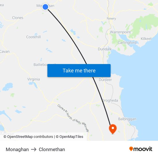 Monaghan to Clonmethan map