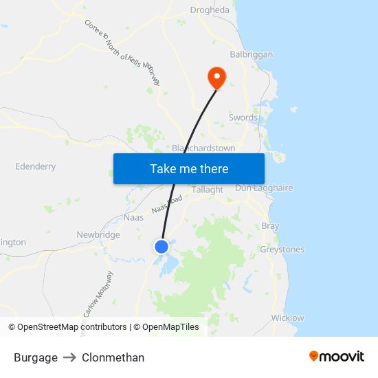 Burgage to Clonmethan map