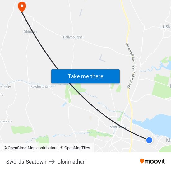 Swords-Seatown to Clonmethan map