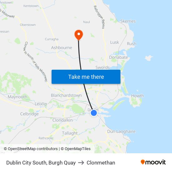 Dublin City South, Burgh Quay to Clonmethan map