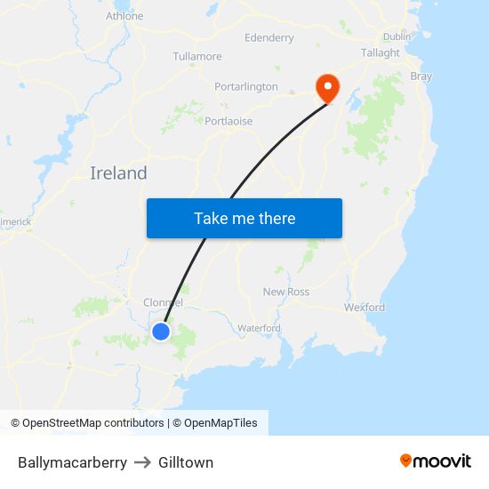 Ballymacarberry to Gilltown map