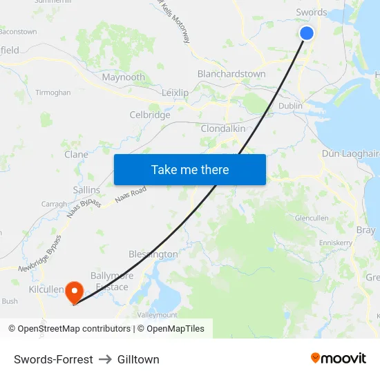 Swords-Forrest to Gilltown map