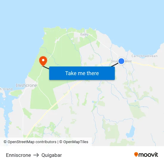 Enniscrone to Quigabar map