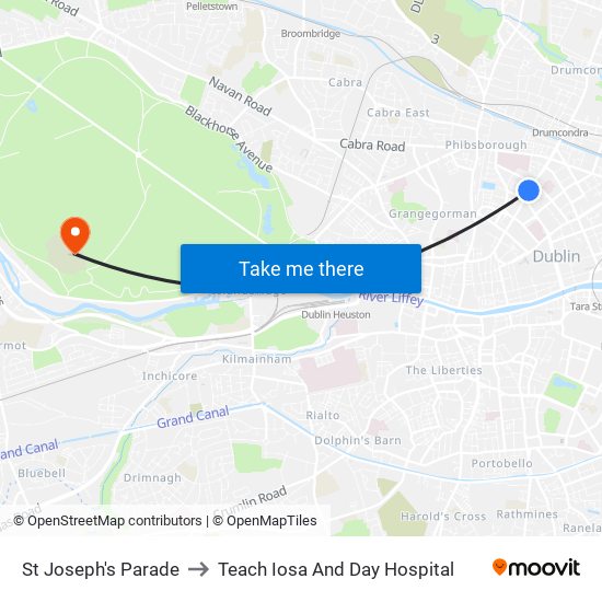 St Joseph's Parade to Teach Iosa And Day Hospital map