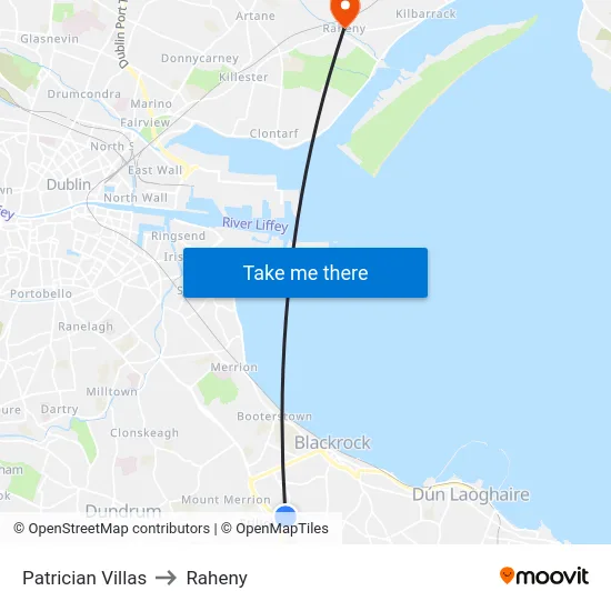 Patrician Villas to Raheny map