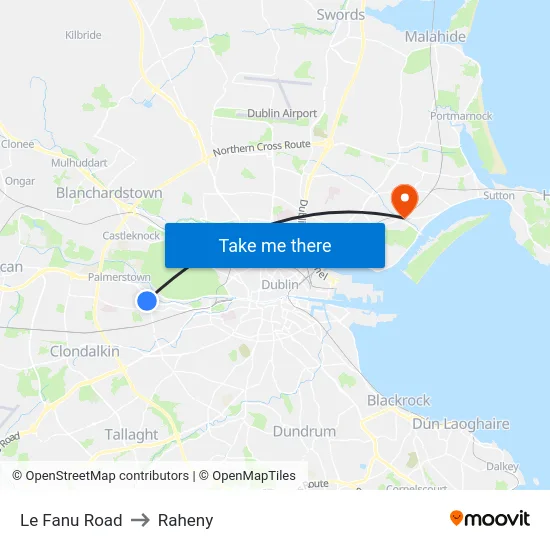 Le Fanu Road to Raheny map