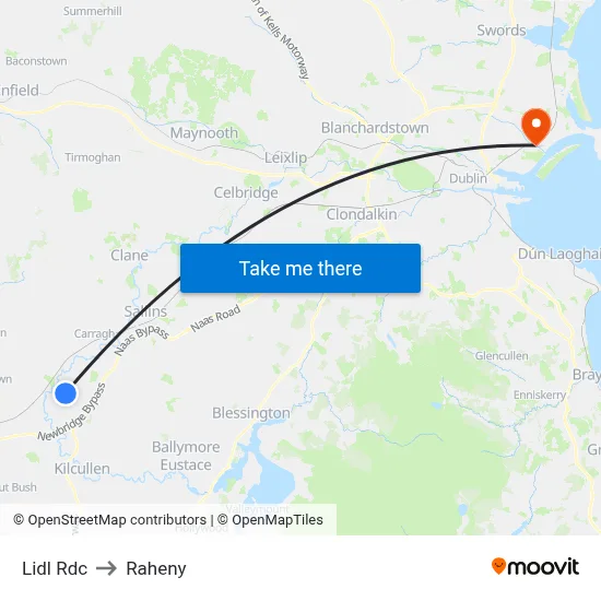 Lidl Rdc to Raheny map