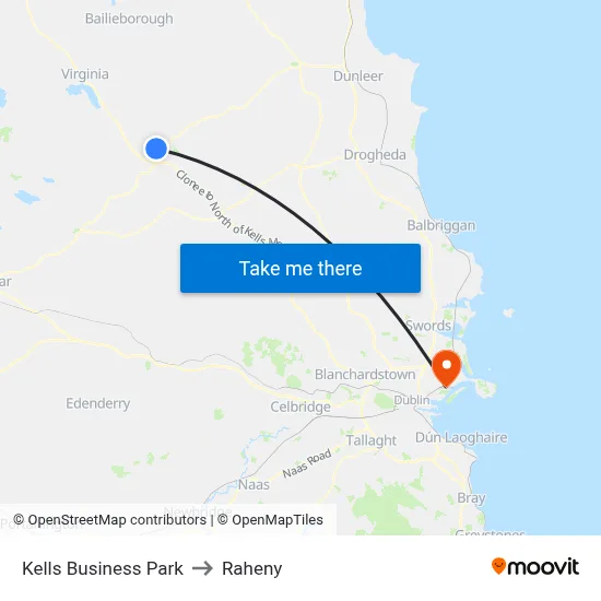 Kells Business Park to Raheny map