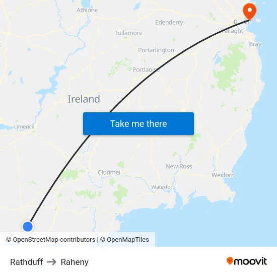 Rathduff to Raheny map