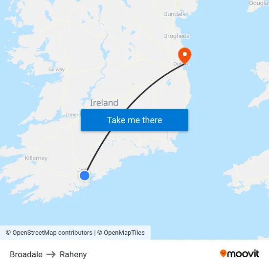 Broadale to Raheny map