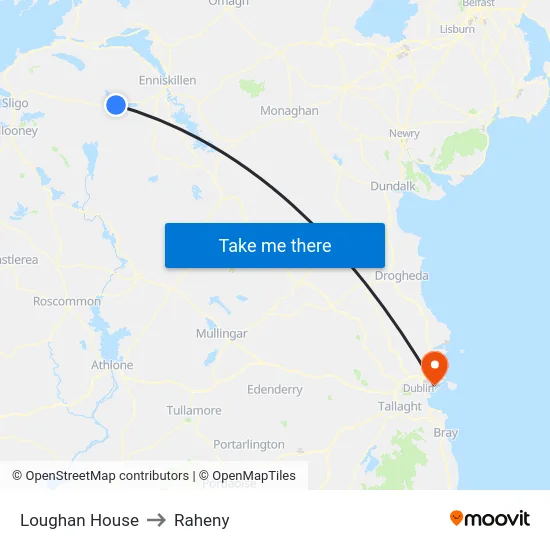 Loughan House to Raheny map
