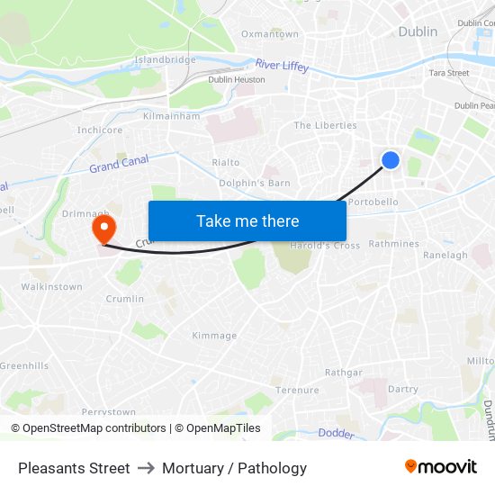 Pleasants Street to Mortuary / Pathology map