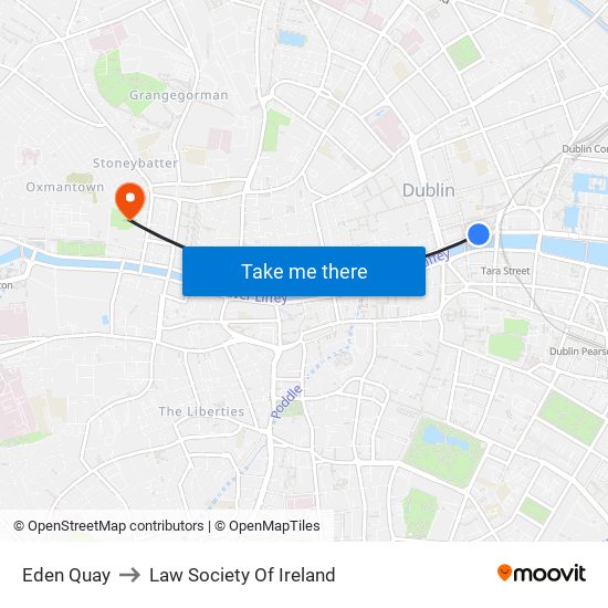 Eden Quay to Law Society Of Ireland map