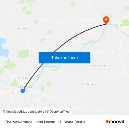 The Newgrange Hotel Navan to Slane Castle map