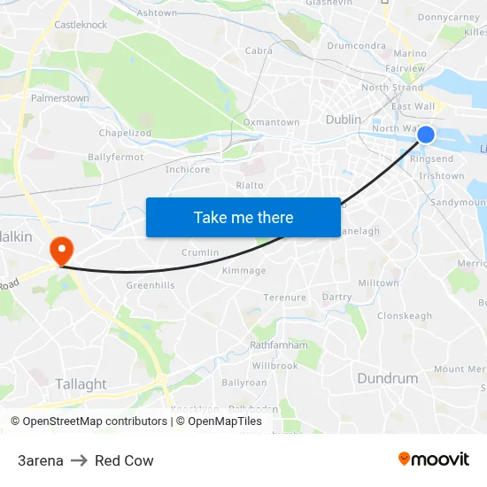 3arena to Red Cow map