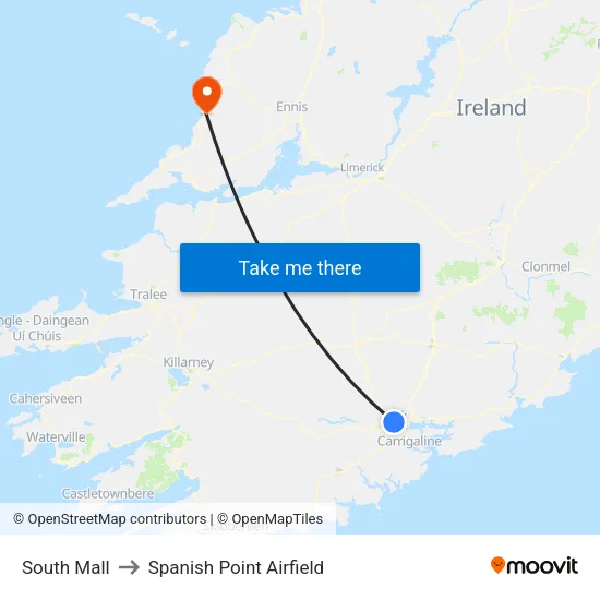 South Mall to Spanish Point Airfield map