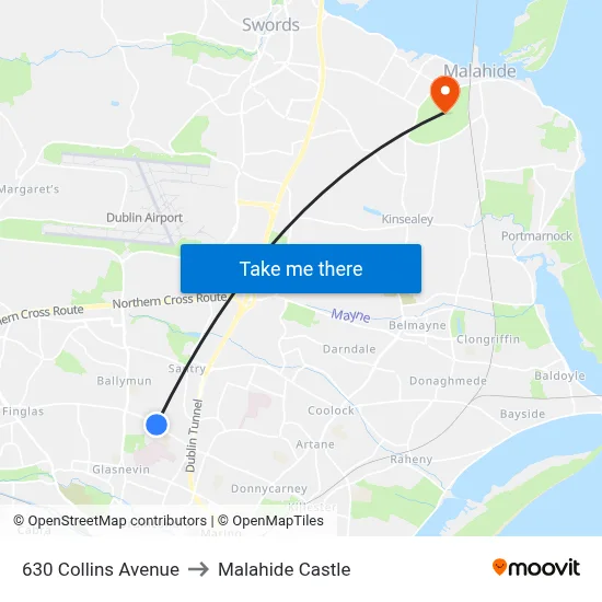 630 Collins Avenue to Malahide Castle map