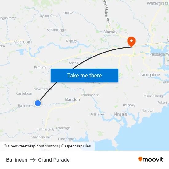 Ballineen to Grand Parade map
