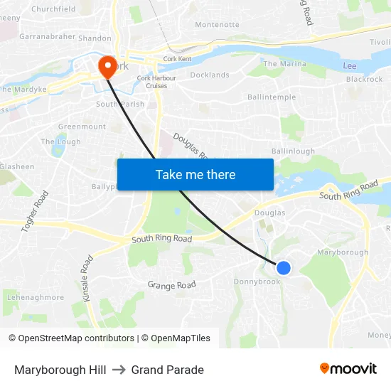 Maryborough Hill to Grand Parade map