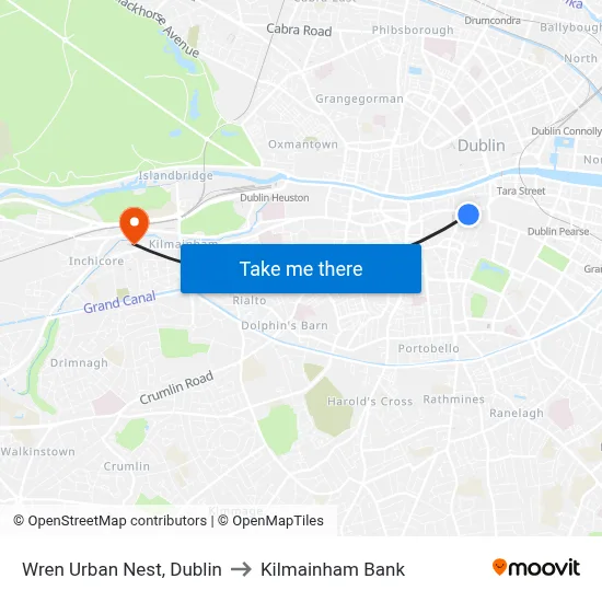 Wren Urban Nest, Dublin to Kilmainham Bank map