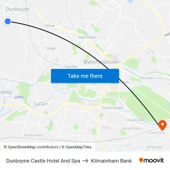 Dunboyne Castle Hotel And Spa to Kilmainham Bank map