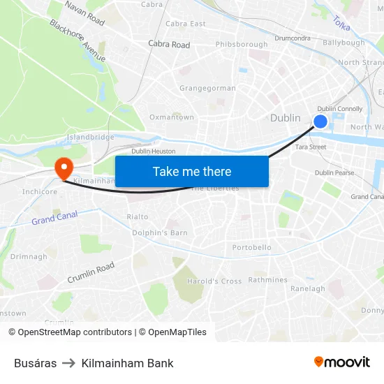 Busáras to Kilmainham Bank map