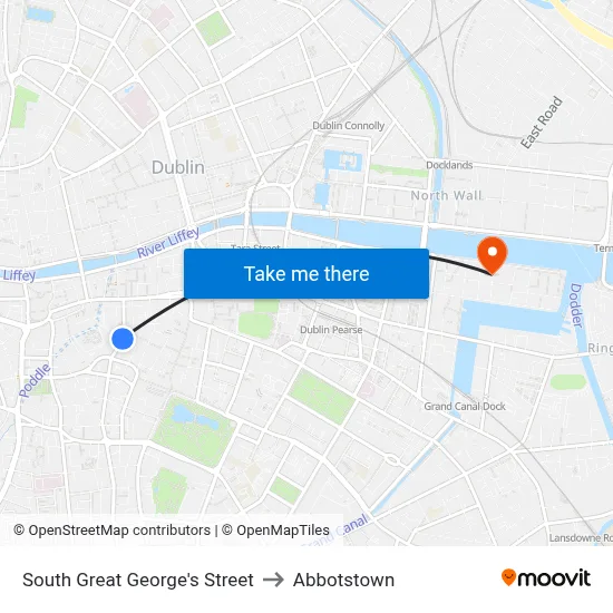 South Great George's Street to Abbotstown map