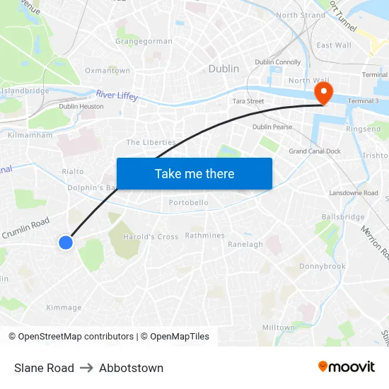 Slane Road to Abbotstown map