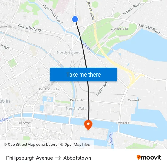 Philipsburgh Avenue to Abbotstown map