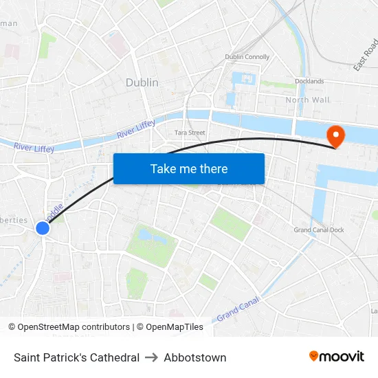 Saint Patrick's Cathedral to Abbotstown map