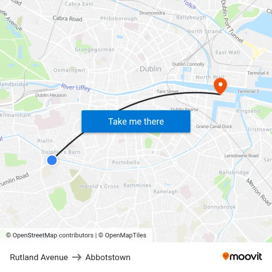 Rutland Avenue to Abbotstown map