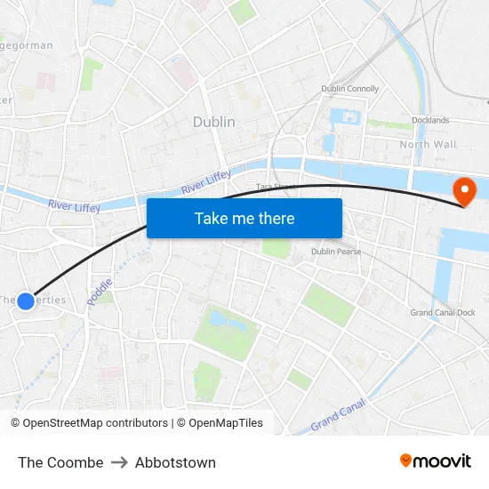 The Coombe to Abbotstown map