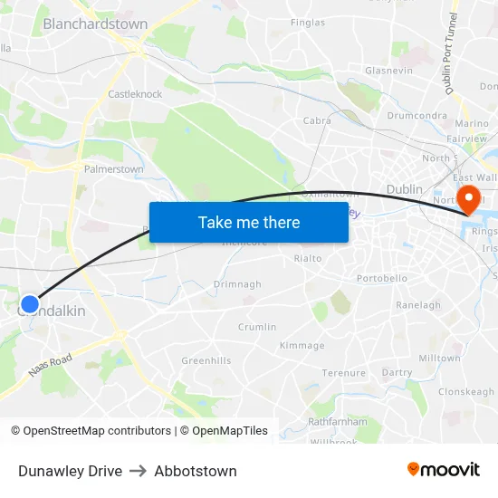 Dunawley Drive to Abbotstown map