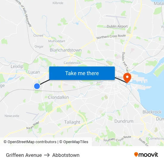 Griffeen Avenue to Abbotstown map