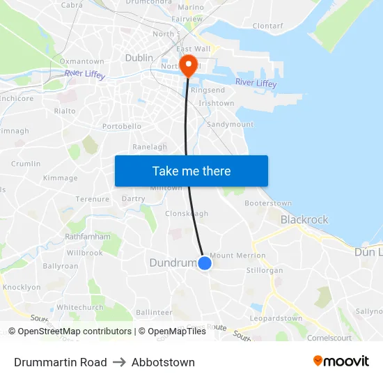 Drummartin Road to Abbotstown map