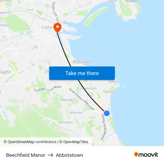 Beechfield Manor to Abbotstown map