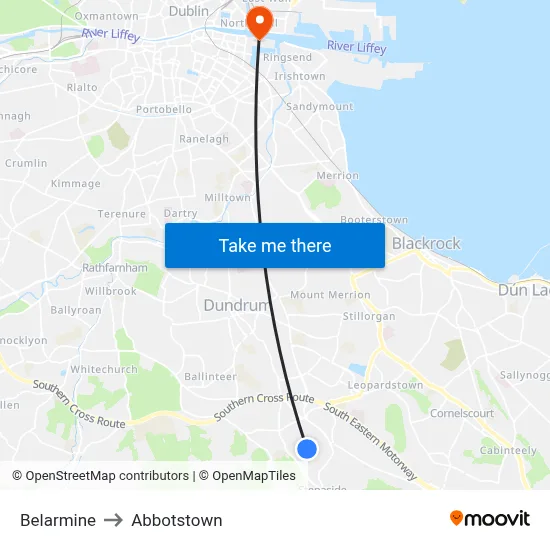 Belarmine to Abbotstown map