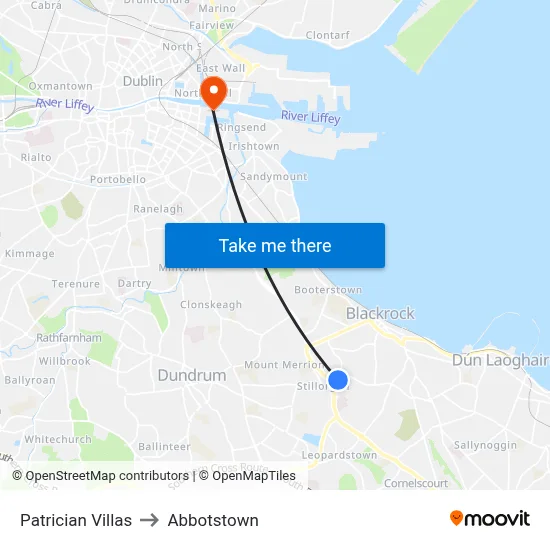 Patrician Villas to Abbotstown map